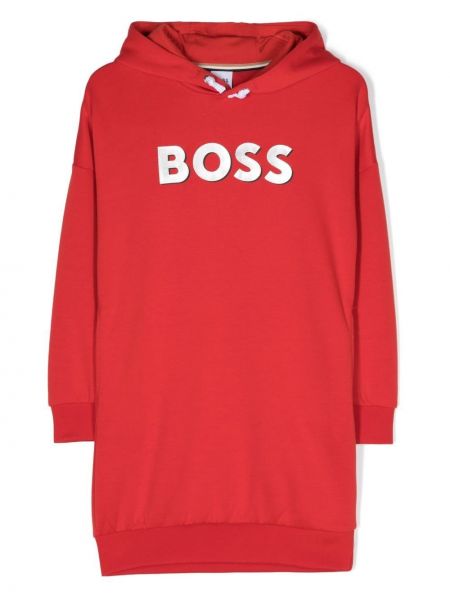 Vestito con stampa Boss Kidswear rosso