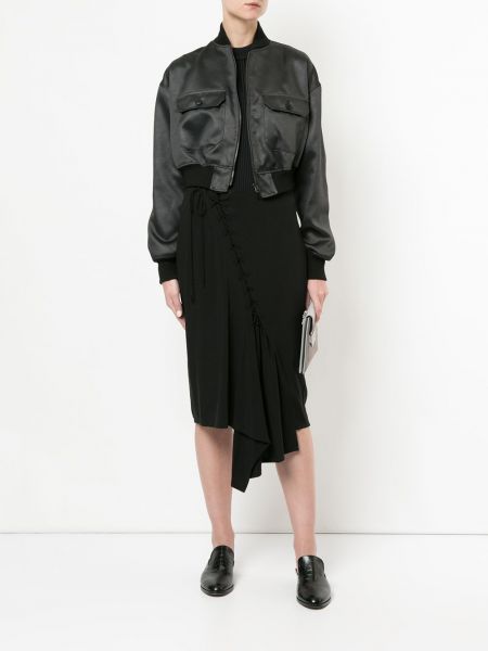 Falda con cordones Yohji Yamamoto negro