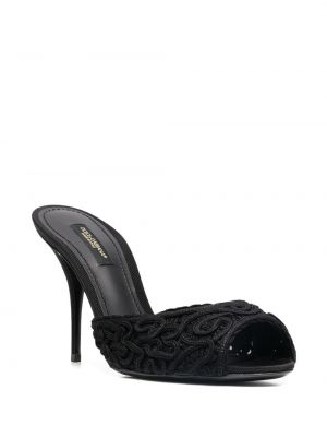 Sandalias con bordado Dolce & Gabbana negro