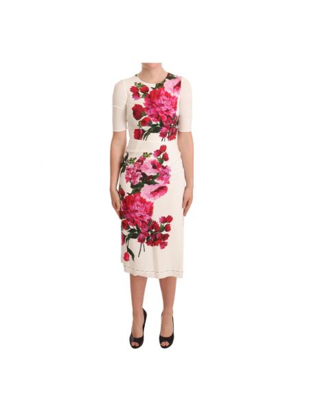 Sukienka midi w kwiatki Dolce And Gabbana