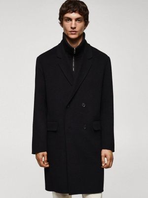 Черное пальто Mango Man