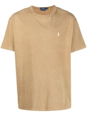 T-shirt mit stickerei mit stickerei aus baumwoll Polo Ralph Lauren weiß