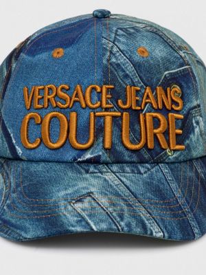 Czapka z daszkiem Versace Jeans Couture niebieska