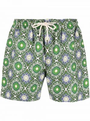 Shorts à imprimé à motifs abstraits Peninsula Swimwear vert