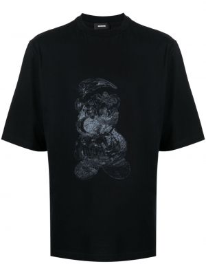 T-shirt aus baumwoll mit print We11done schwarz