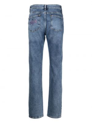 Jeansy skinny z wysoką talią slim fit bawełniane Chiara Ferragni niebieskie