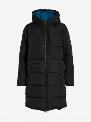 Dygsniuotas žieminis paltas Vila juoda