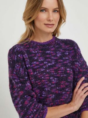 Вовняний светр Rich & Royal фіолетовий