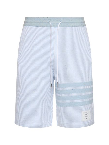 Seiden shorts aus baumwoll Thom Browne himmelblau