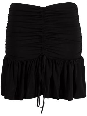 Viskózové mini sukně s vysokým pasem z polyesteru Nº21 - černá