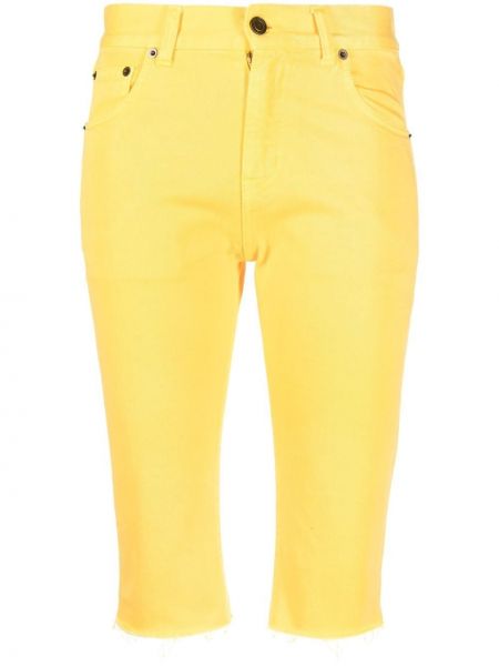 Džínové šortky Saint Laurent, žlutá