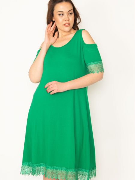 Krajkové šaty şans zelené
