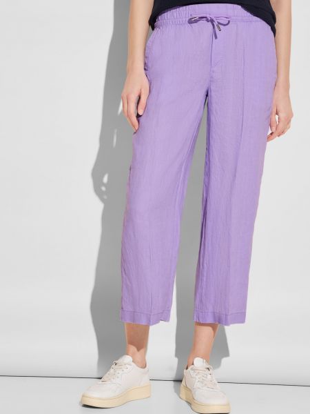 Pantalon en tissu plissé Street One violet