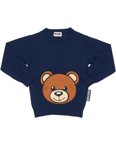 Бавовняний светр з ведмедем Moschino