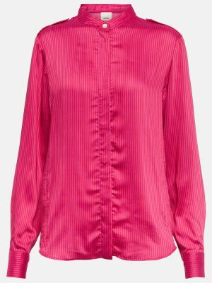 Prugasta košulja Isabel Marant ružičasta