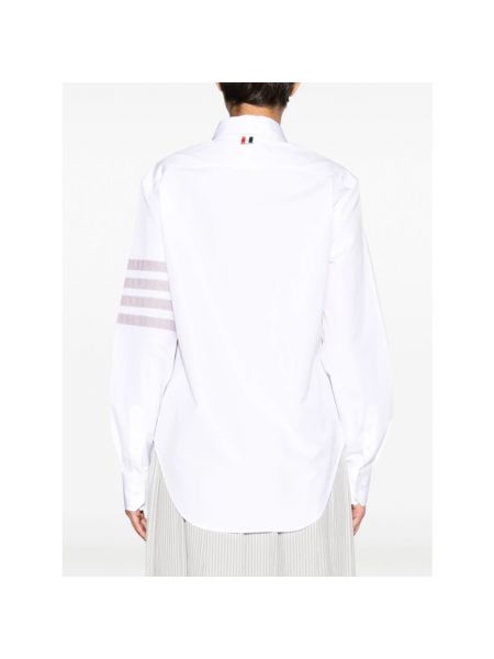 Camisa de algodón Thom Browne blanco