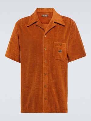 Camisa de algodón Dolce&gabbana naranja