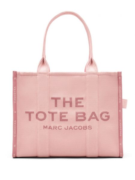 Žakárová shopper kabelka Marc Jacobs růžová
