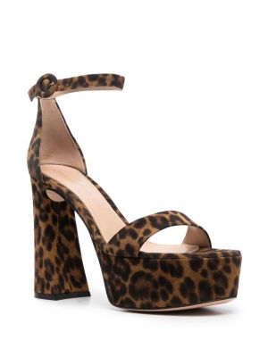 Sandale mit print mit leopardenmuster Gianvito Rossi
