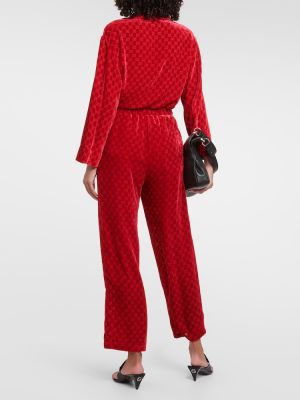 Pantalon en velours Gucci rouge