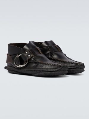 Kožené kotníkové boty Yuketen černé