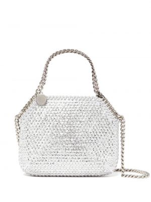 Borsa shopper con motivo a stelle Stella Mccartney argento