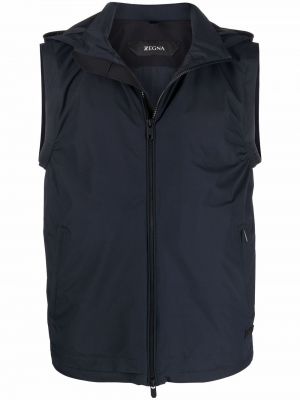 Hette zip vest Zegna blå