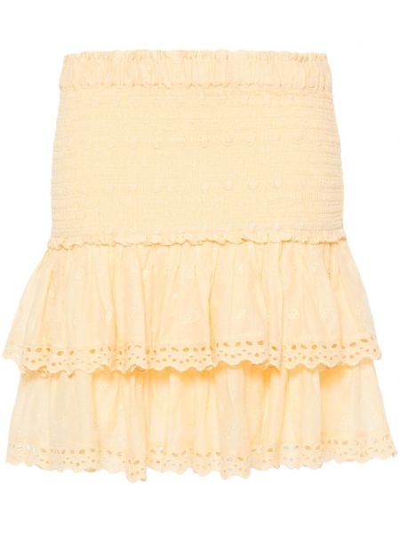 Pamučna mini suknja Marant Etoile žuta