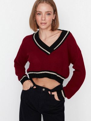 Пуловер Trendyol бордовый