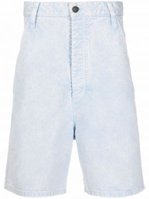 Shorts en jean en coton oversize Ami Paris bleu