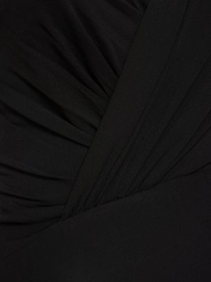 Viskózové midi šaty jersey Alexandre Vauthier černé