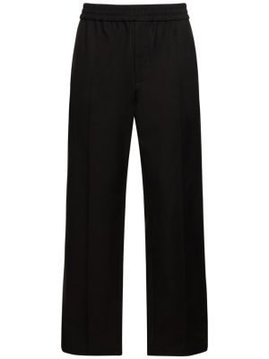 Βαμβακερό παντελόνι Valentino μαύρο