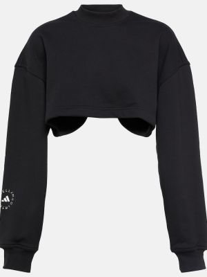 Jersey de algodón de tela jersey Adidas By Stella Mccartney negro