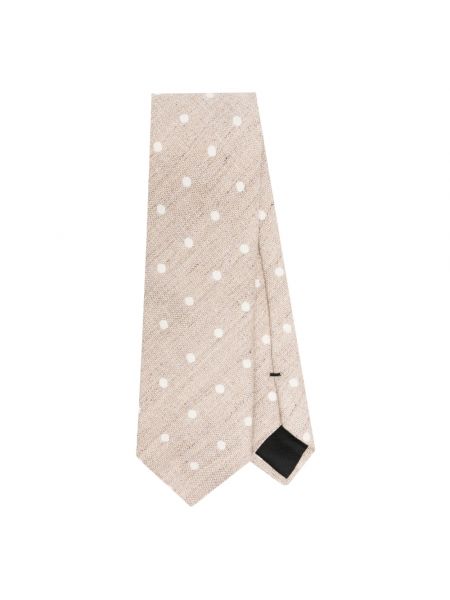 Jedwabny krawat Hugo Boss beżowy