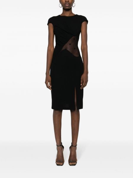 Krepové midi šaty Givenchy černé