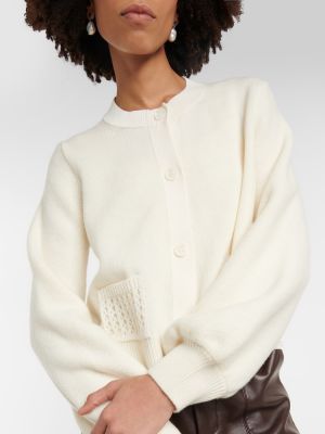 Cardigan di lana di cachemire Dorothee Schumacher bianco