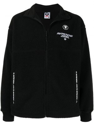 Siuvinėtas fliso džemperis su užtrauktuku Aape By *a Bathing Ape® juoda