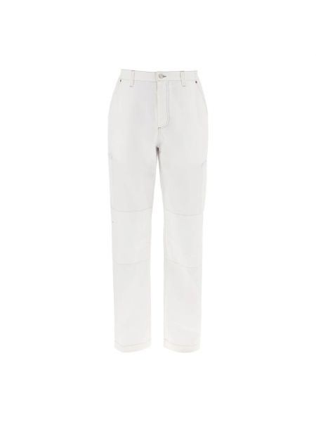 Pantaloni cargo di cotone Mm6 Maison Margiela bianco