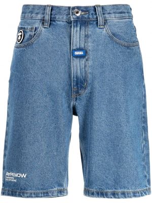 Jeans shorts mit print Aape By *a Bathing Ape® blau