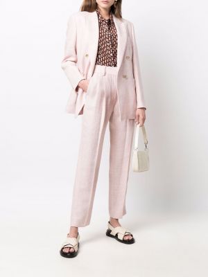 Pantalon taille haute slim Blazé Milano rose