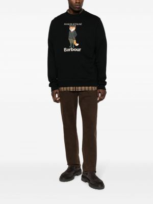 Sweatshirt aus baumwoll mit print Barbour schwarz