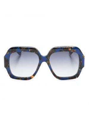 Okulary przeciwsłoneczne oversize Chloé Eyewear niebieskie