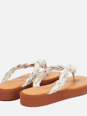 Kožené sandály See By Chloã© bílé