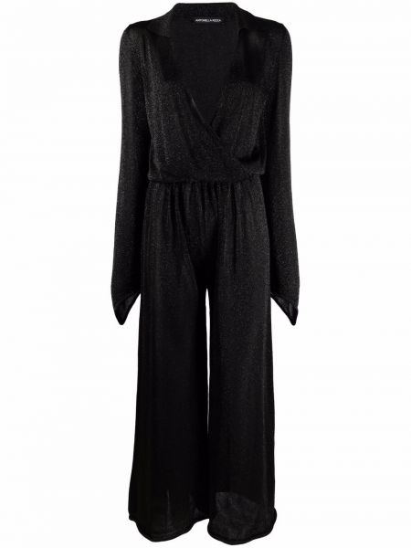 Drapert lang jumpsuit Antonella Rizza svart