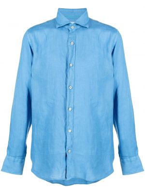 Košile s knoflíky Tintoria Mattei modrá