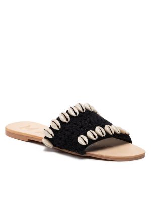 Usnjene sandali Manebì črna