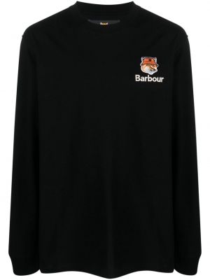 Sweatshirt mit stickerei aus baumwoll Barbour schwarz