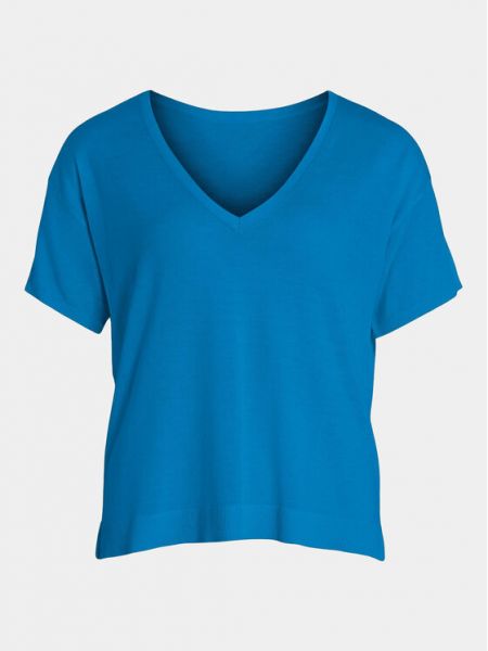 Voľné priliehavé tričko Vila modrá