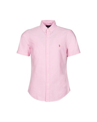 Koszula z krótkim rękawem Polo Ralph Lauren różowa