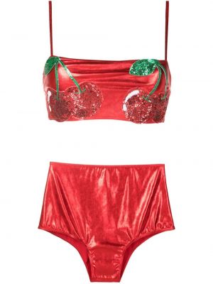 Bikini cu paiete Brigitte roșu